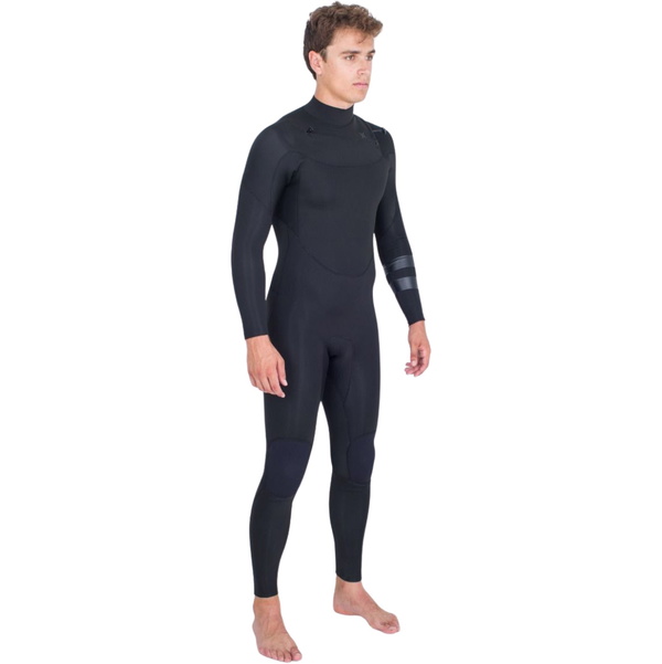 2026 Hurley Mens Air 4/3mm Chest Zip Fato De Mergulho MFS0013413 - Black